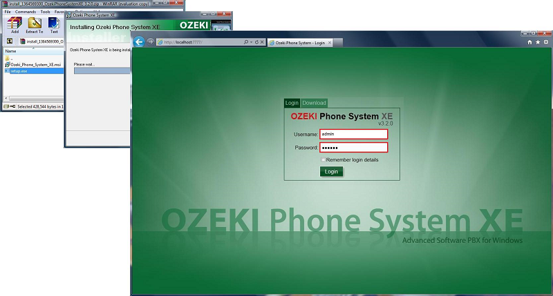 login page
