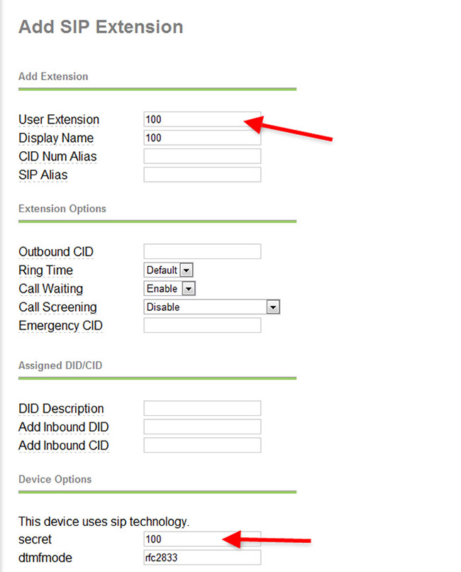 provide extension details